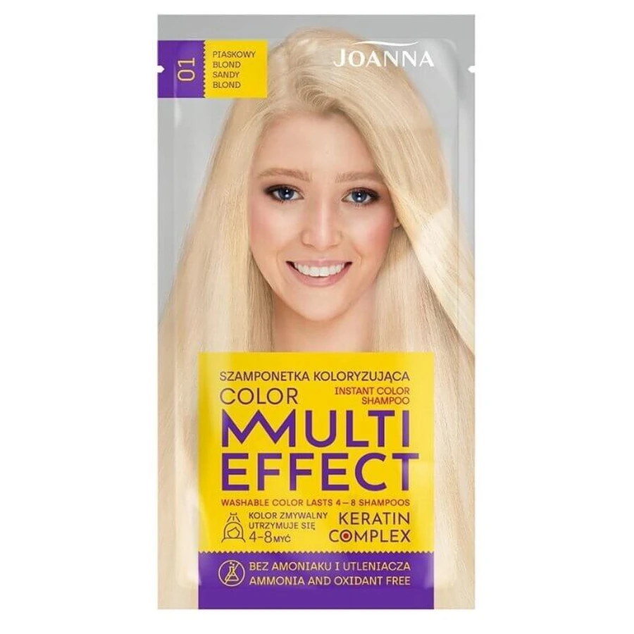 Joanna Multi Effect Color Shampoo 01 Песочный блондин: цены и характеристики