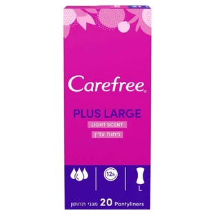 Ежедневные прокладки Carefree Plus Large с лёгким ароматом, 20 штук