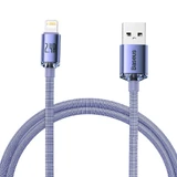 USB-кабель Baseus Crystal Shine Series для быстрой зарядки и передачи данных USB Type A - Lightning 2.4A 1.2 м Фиолетовый (CAJY000005)