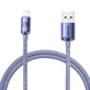 USB-кабель Baseus Crystal Shine Series для быстрой зарядки и передачи данных USB Type A - Lightning 2.4A 1.2 м Фиолетовый (CAJY000005)