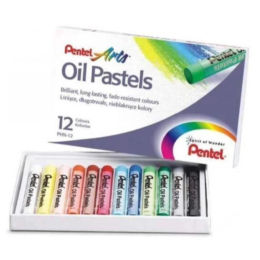 Pentel, масляные пастельные карандаши, 12 цветов: цены и характеристики