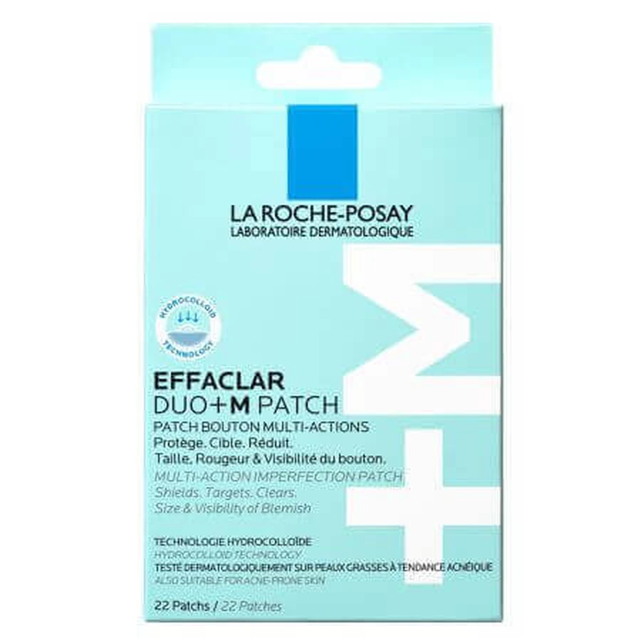 Невидимі та ультратонкі пластирі Effaclar Duo + M, 22 штуки, La Roche-Posay: ціни та характеристики