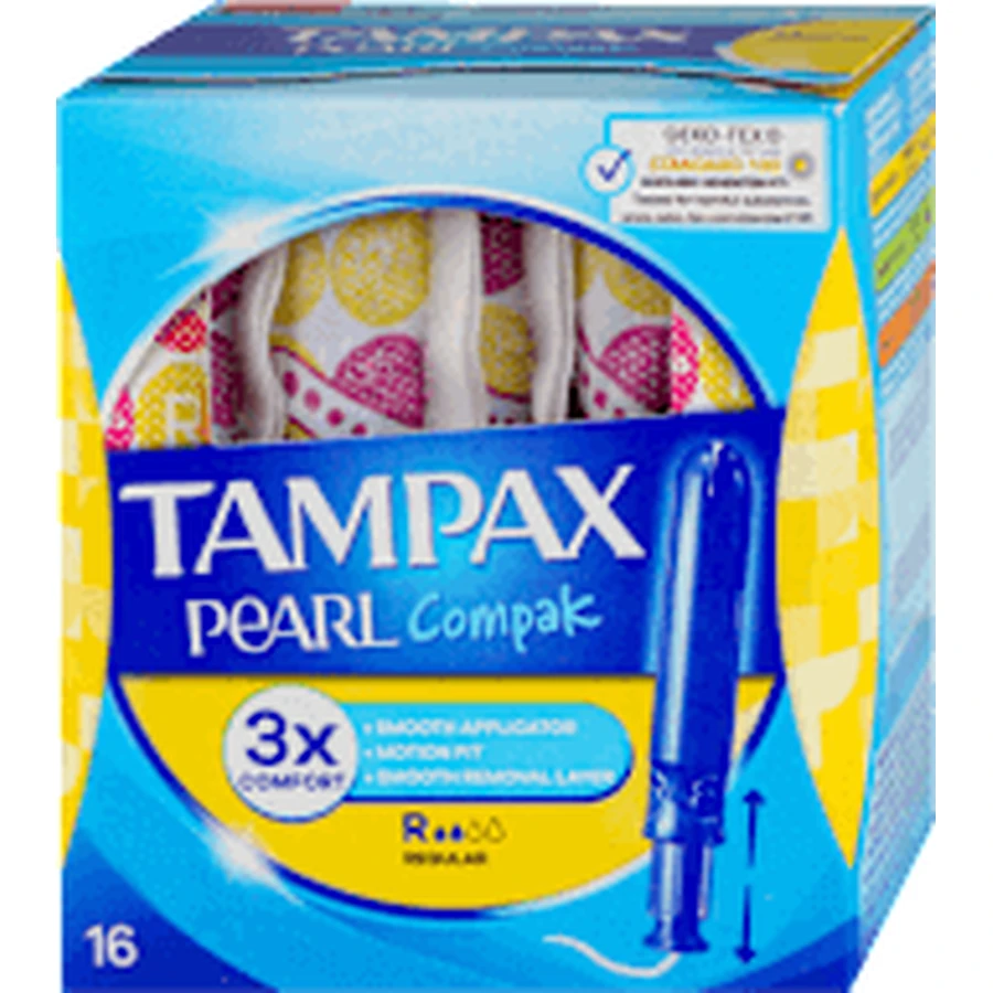 Tampax Тампони з аплікатором Pearl Compak Regular, 16 шт.: ціни та характеристики