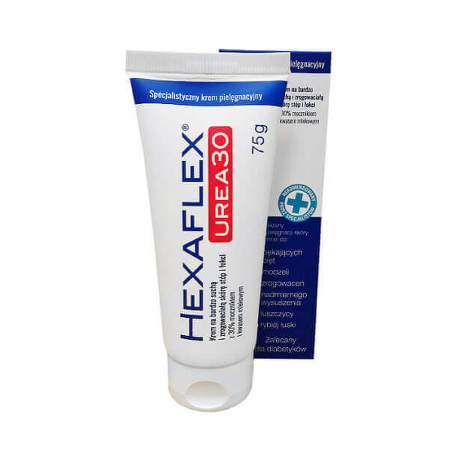 Hexaflex Urea 30, спеціалізований крем для догляду за огрубілою шкірою стоп і ліктів, 75 г: ціни та характеристики