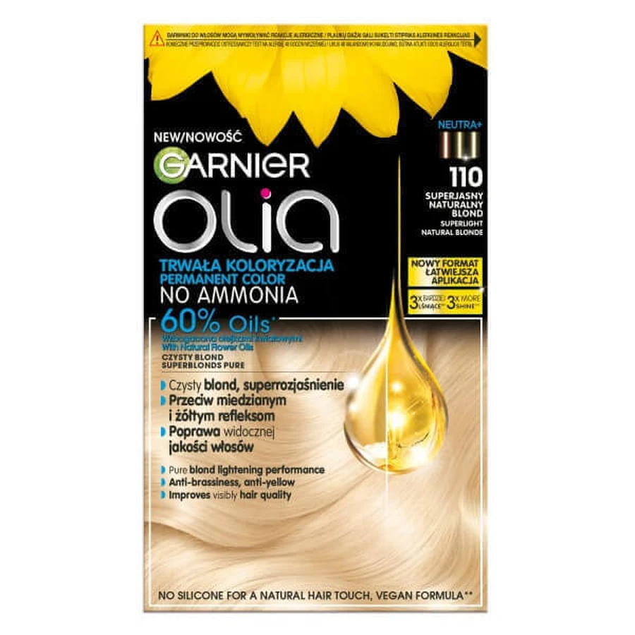 Краска для волос Garnier Olia 110, суперсветлый натуральный блондин: цены и характеристики