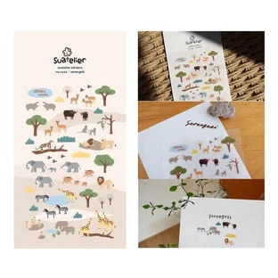 Декоративні наклейки з тваринами Serengeti Suatelier