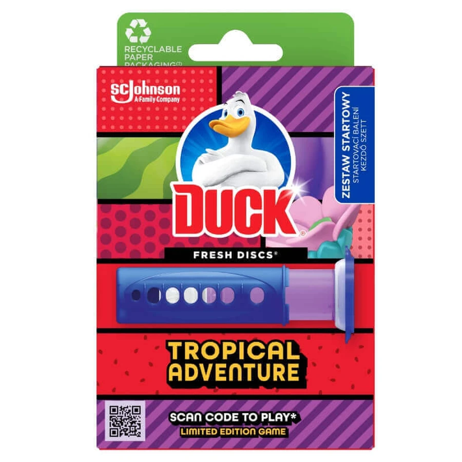 Туалетные диски Duck Fresh Discs «Тропическое приключение», цветные гелевые, 36 мл: цены и характеристики