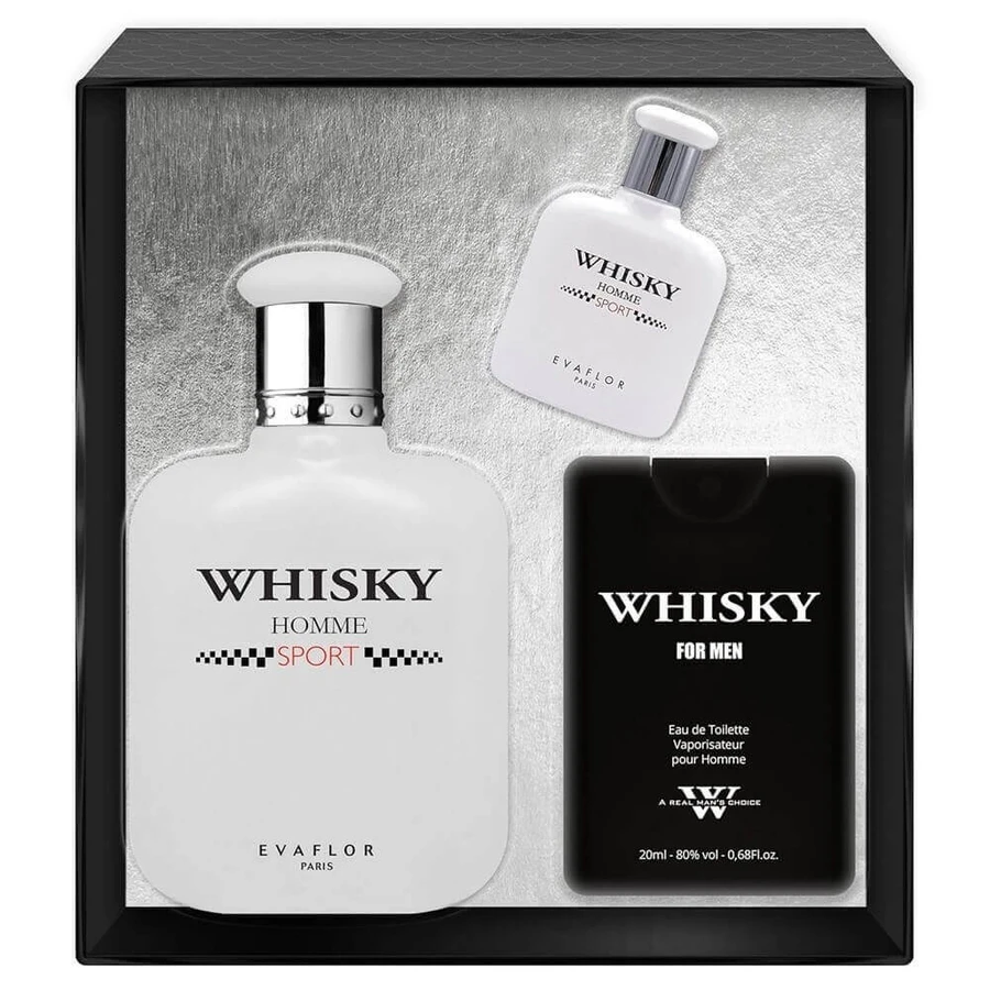 Evaflor Whisky Homme Sport Eau de Toilette, 100 мл + Eau de Toilette, 10 мл + Eau de Toilette, 20 мл: ціни та характеристики