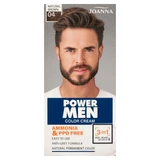 Joanna Power Men Color Cream 3в1 Краска для бороды и волос 04 Натуральный коричневый, 30г