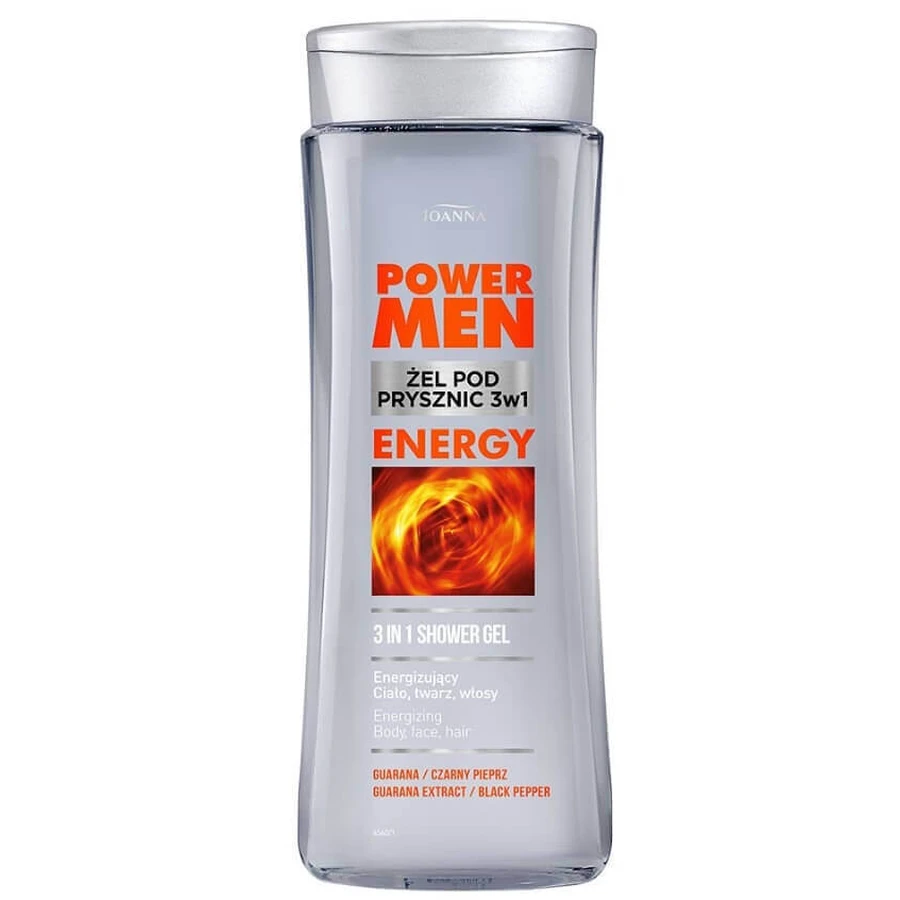 Гель для душу Joanna Power Men Energy, 3 в 1, 300 мл: ціни та характеристики