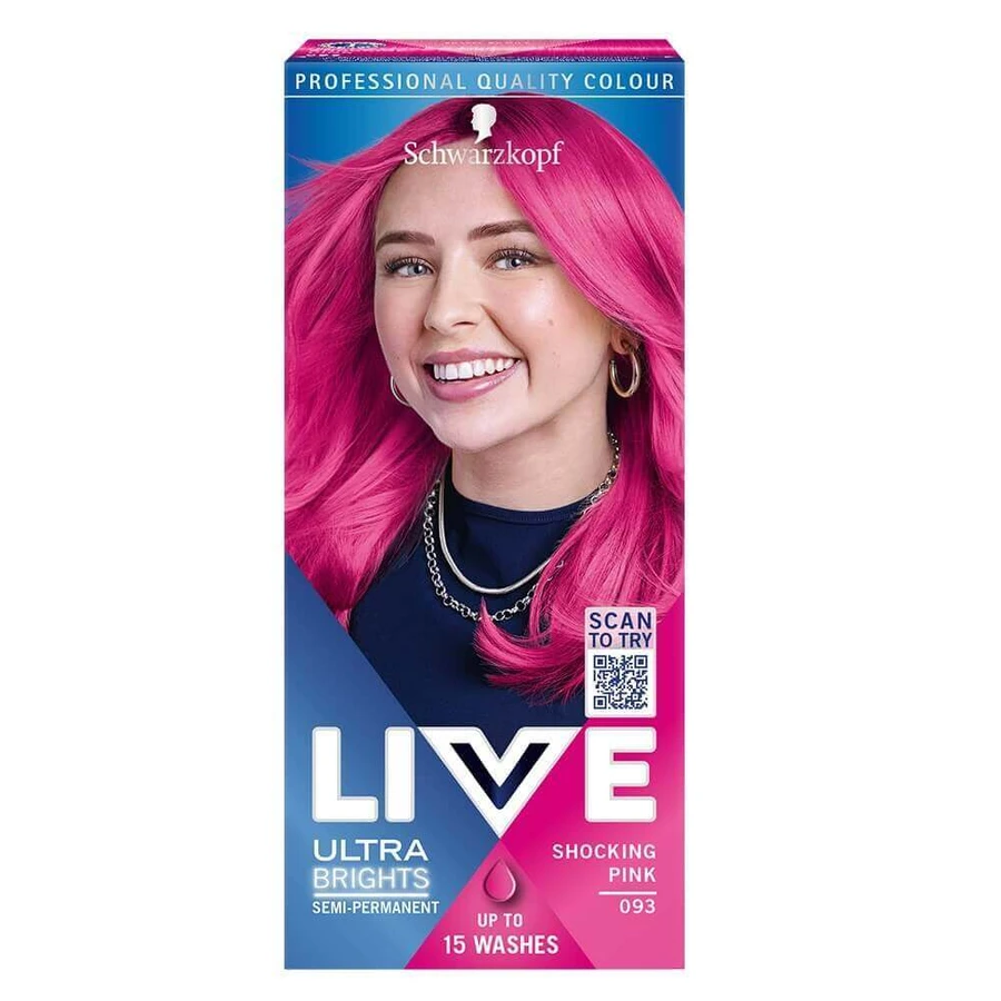 Schwarzkopf Live Ultra Brights sau culoare pastel 093 Shocking Pink: цены и характеристики