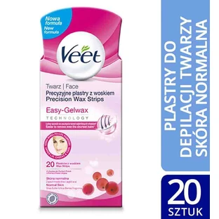 Восковые полоски для лица Veet, 20 штук