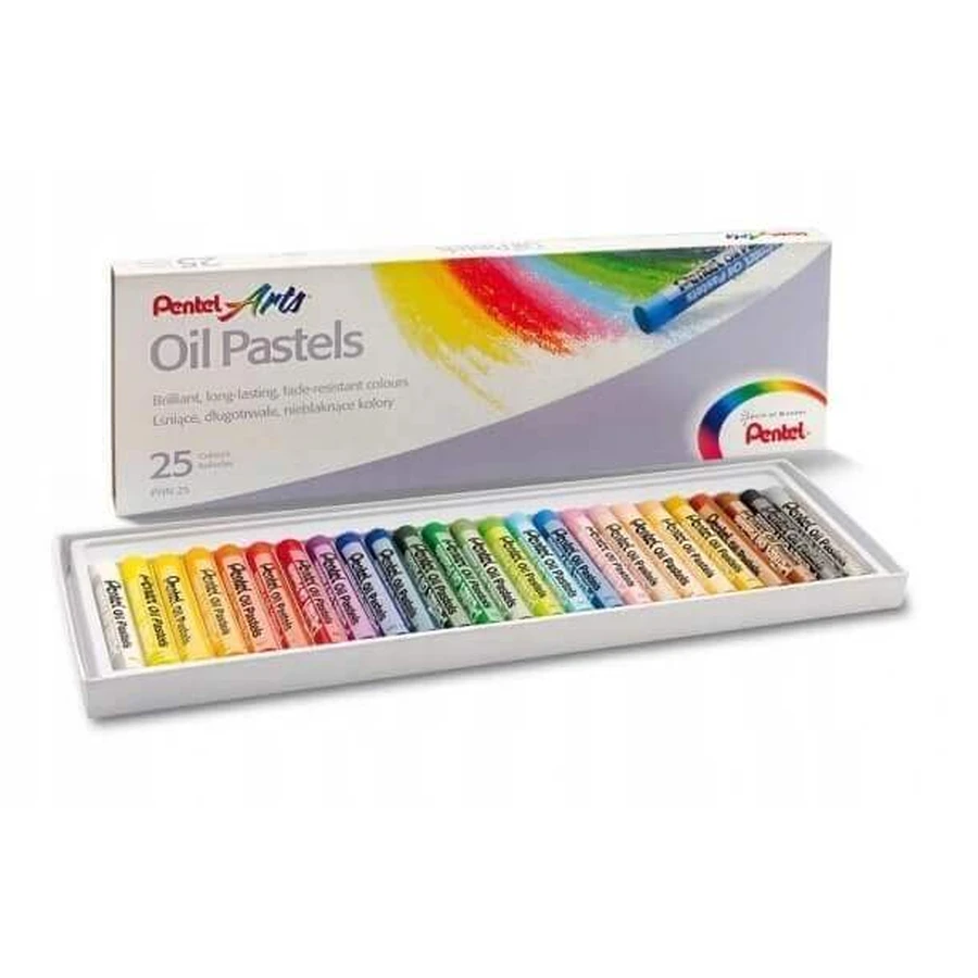 Pentel, масляные пастельные карандаши, 25 цветов: цены и характеристики