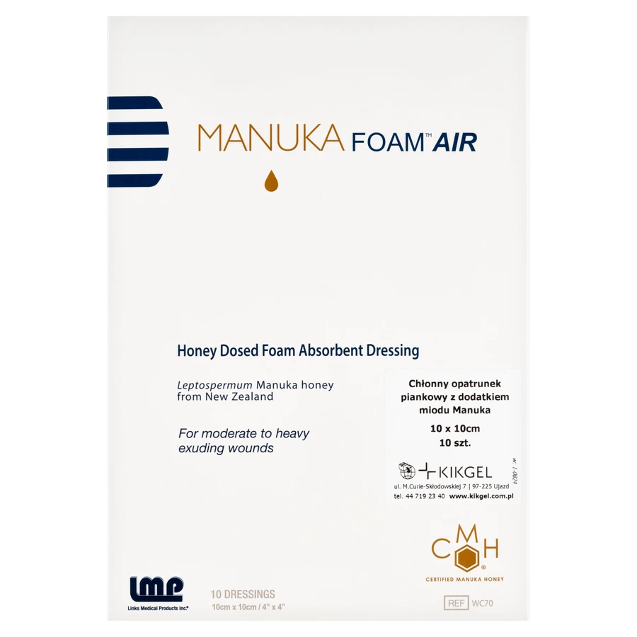 Manuka Foam Air, pansament steril din spumă cu miere de Manuka, 10 см x 10 см, 1 buc: цены и характеристики