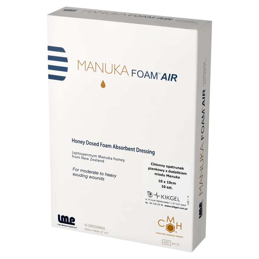 Manuka Foam Air, pansament steril din spumă cu miere de Manuka, 10 см x 10 см, 1 buc: цены и характеристики