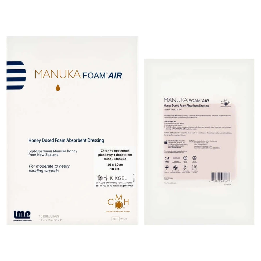 Manuka Foam Air, pansament steril din spumă cu miere de Manuka, 10 см x 10 см, 1 buc: цены и характеристики
