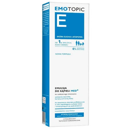 Emotopic Med+ Емульсія для ванн для щоденного застосування з першого дня життя, 400 мл: ціни та характеристики