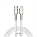 Металлический кабель Baseus Cafule Series USB-C/Lightning 20 Вт PD, 1 м, белый