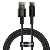 Кабель Baseus Tungsten Gold USB-A - USB-C 480 Мбит/с 100 Вт 1 м, черный (CAWJ000001)