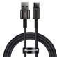 Кабель Baseus Tungsten Gold USB-A - USB-C 480 Мбит/с 100 Вт 1 м, черный (CAWJ000001)