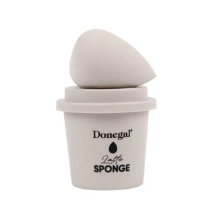 Спонж для макіяжу Donegal Morning Coffee Latte Sponge з футляром 4350