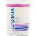 Ватные диски Cotton Plus, овальные, 9x7 см, 40 шт.