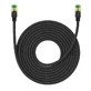 Швидкий мережевий кабель Baseus RJ-45 cat.8 40Gbps 10m в обплетенні - чорний