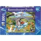 Пазл "Мир животных", + 6 лет, 100 деталей, Ravensburger