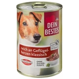Dein Bestes, Влажный корм для собак, куриные сердечки, 400 г