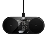 Беспроводное зарядное устройство Baseus Digital LED Display Dual Wireless Charger с цифровым дисплеем 20 Вт, черное (WXSX010101)