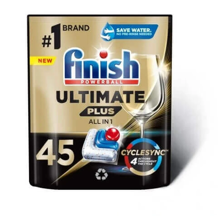 Капсулы для посудомоечной машины Finish Ultimate Plus Powerball AiO Fresh, 45 шт.: цены и характеристики