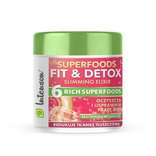 Intenson Superfoods Fit &amp; Detox Elixir Коктейль из пищевых волокон, 135 г