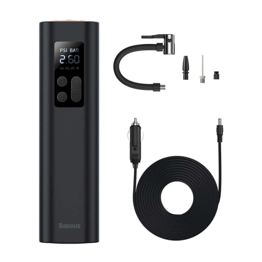 Baseus CRCQ000001 Mini Tire Compressor для розетки прикурювача - чорний: ціни та характеристики
