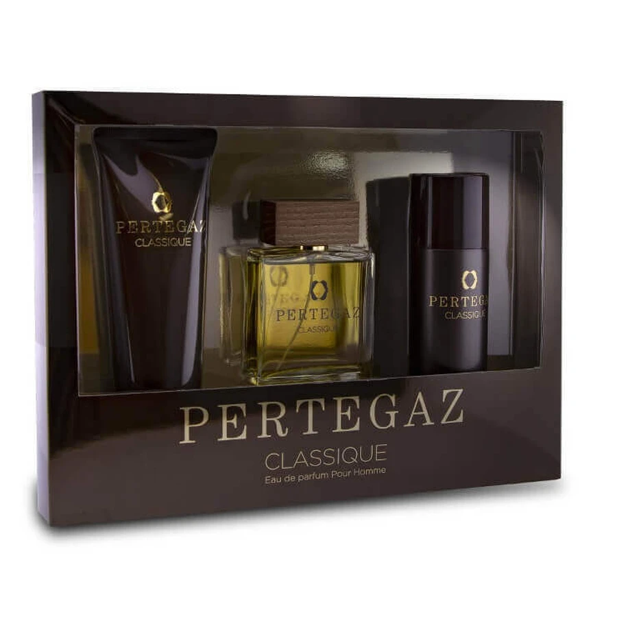 Saphir Pertegaz Classique Pour Homme Set Eau de Parfum 100 мл + гель 230 мл + дезодорант 150 мл: ціни та характеристики