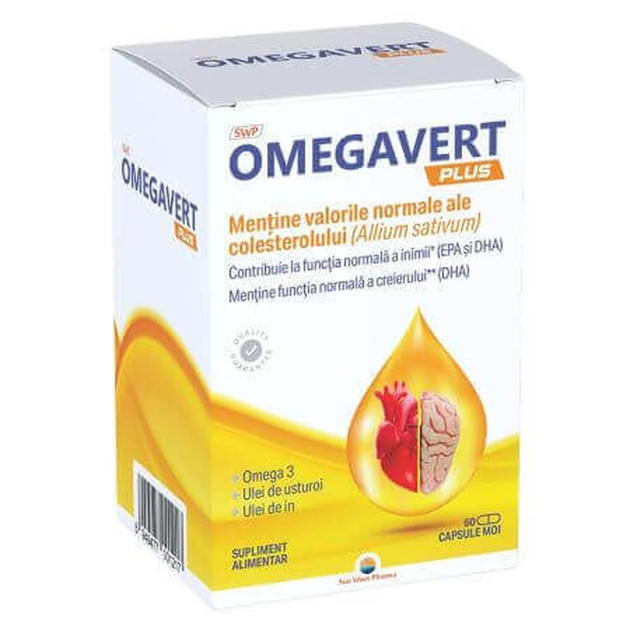 Омегаверт Плюс, 60 капсул, Sun Wave Pharma: цены и характеристики