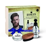 Набір косметики Roomcays №4 для чоловіків: масло для бороди, 50 мл + бальзам для бороди, 30 мл + щітка для бороди