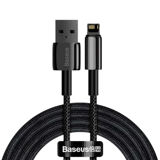Baseus Tungsten USB - Кабель Lightning 2.4 A 2 м чорний (CALWJ-A01)