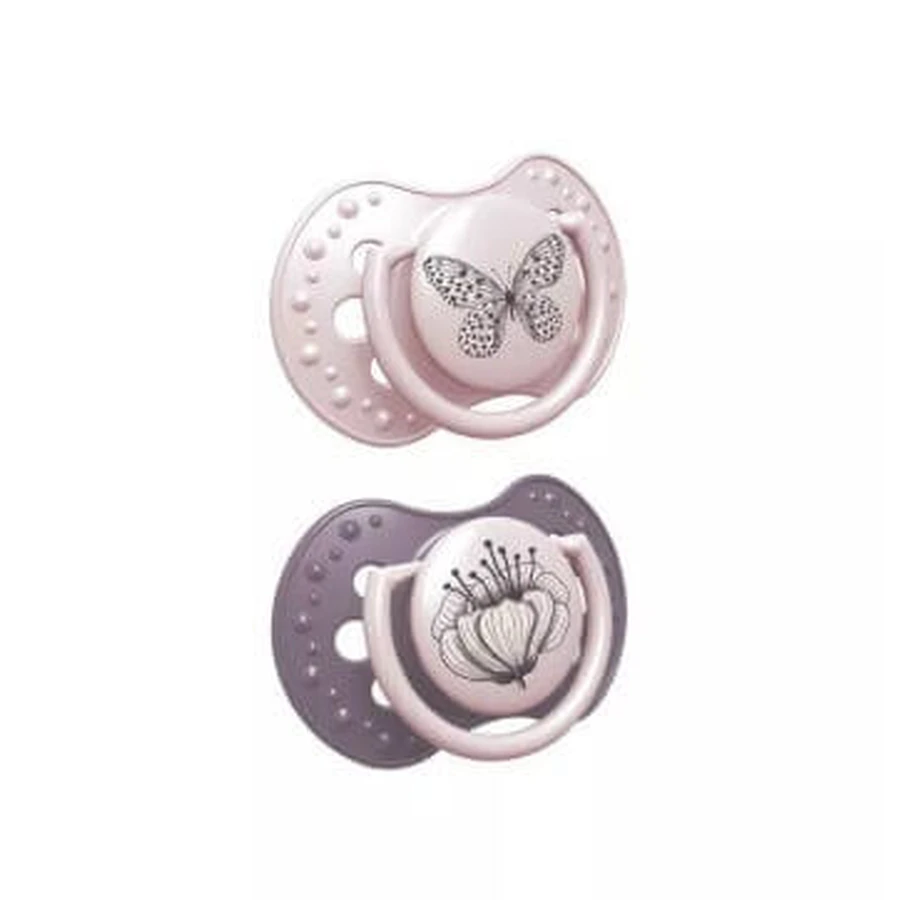 Силіконова пустушка Lovi Dynamic 0-3 місяці Botanic Girl 22/869 2 шт.: ціни та характеристики