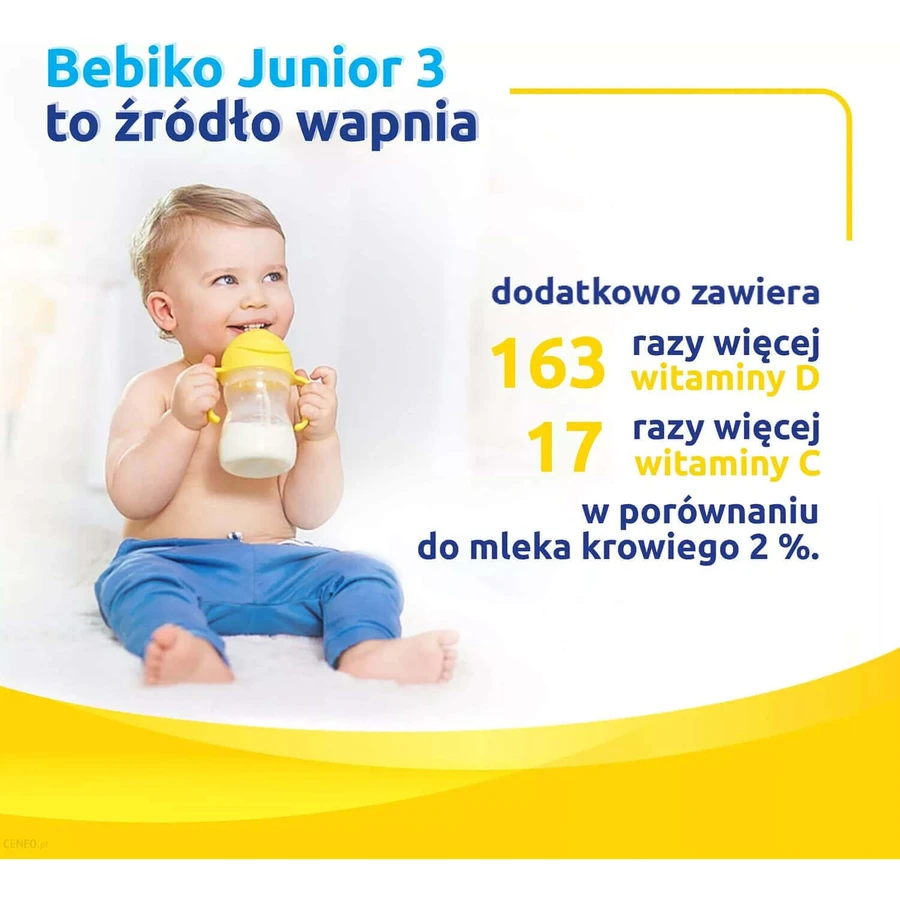 Набір Bebiko Junior 3 Nutriflor Expert, formulă nutritivă pe basă de lapte, peste 1 an, 3 x 600 g + Bambino, șervețele umede, de la naștere, 63 gratuit: ціни та характеристики