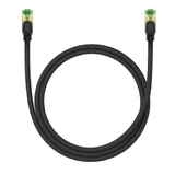 Сетевой кабель Baseus Fast RJ45 Cat. 8, 40 Гбит/с, 1 м, чёрный, оплетённый
