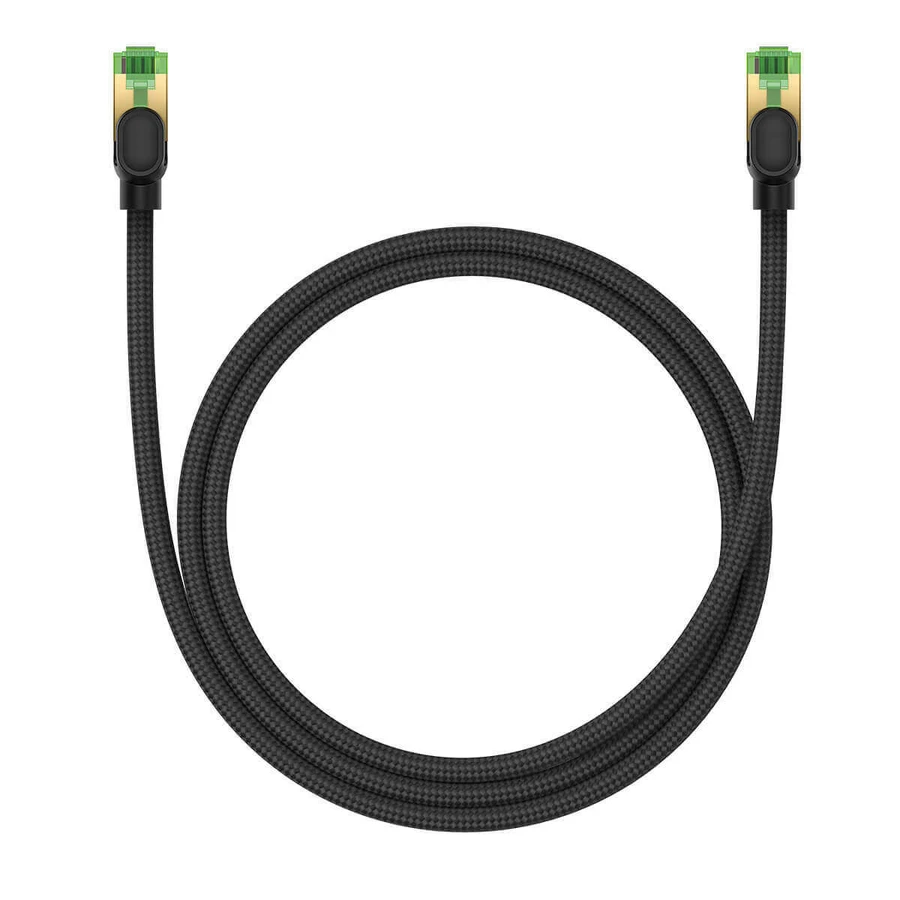 Сетевой кабель Baseus Fast RJ45 Cat. 8, 40 Гбит/с, 1 м, чёрный, оплетённый: цены и характеристики