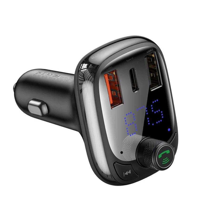 Bluetooth-передатчик/автомобильное зарядное устройство Baseus S-13 (Overseas Edition) — черный: цены и характеристики