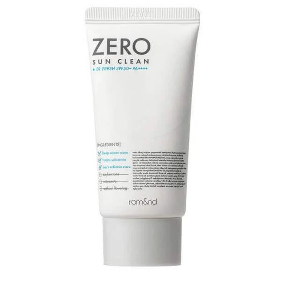 Сонцезахисний крем SPF 50 PA ++++ Zero Sun Clean, 50 мл, Rom&nd: ціни та характеристики