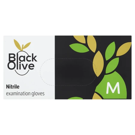Doman Black Olive, рукавички нітрилові, нестерильні, без пудри, чорні, розмір M, 100 штук: ціни та характеристики