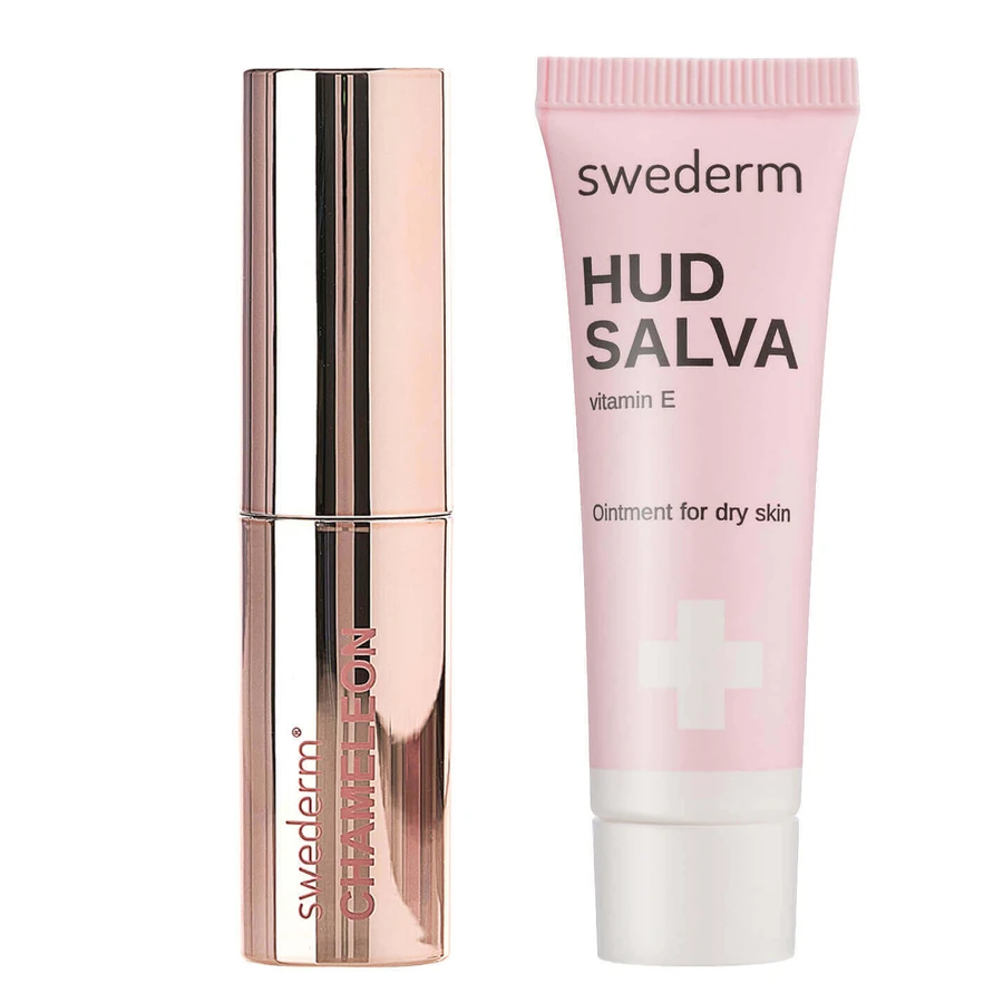Swederm Chameleon, balsam de buze, 3,5 ml + Hudsalva, unguent de ulei cu vitamin E, piele uscată, 8 ml gratuit: ціни та характеристики