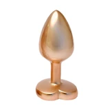 Анальная пробка Dream Toys Gleaming Love Pearl Gold Plug S