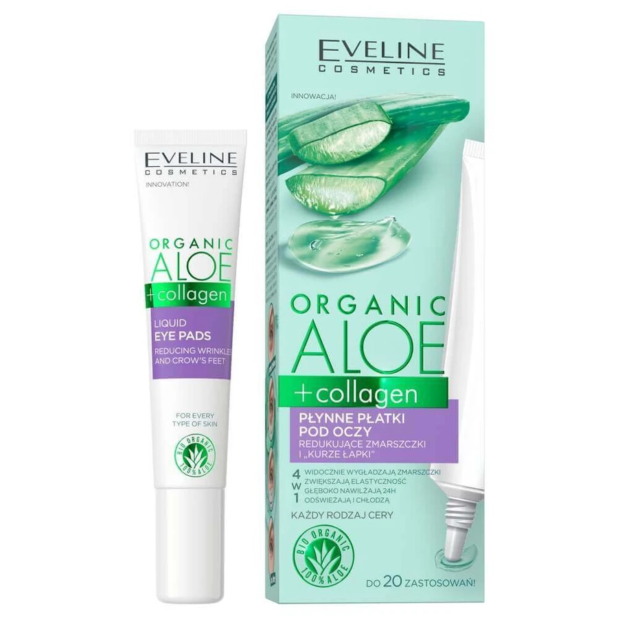 Рідкі патчі під очі Eveline Cosmetics для зменшення зморшок і «гусячих лапок», 20 мл: ціни та характеристики