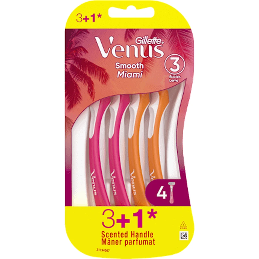 Одноразова бритва Gillette Venus Miami, 4 штуки: ціни та характеристики
