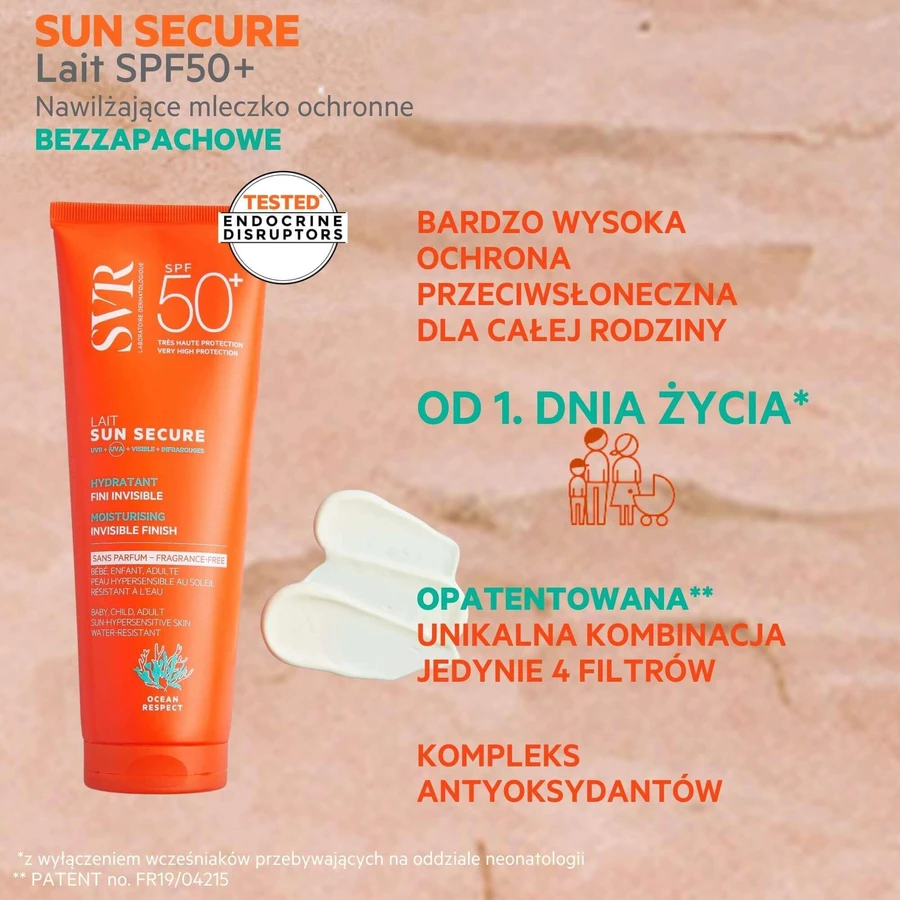 SVR Sun Secure, увлажняющее защитное молочко, без отдушек, для всей семьи, SPF 50+, 250 мл: цены и характеристики