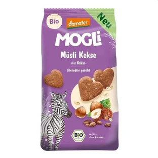 Органическое печенье с мюсли, какао и лесными орехами, 125 г, Mogli